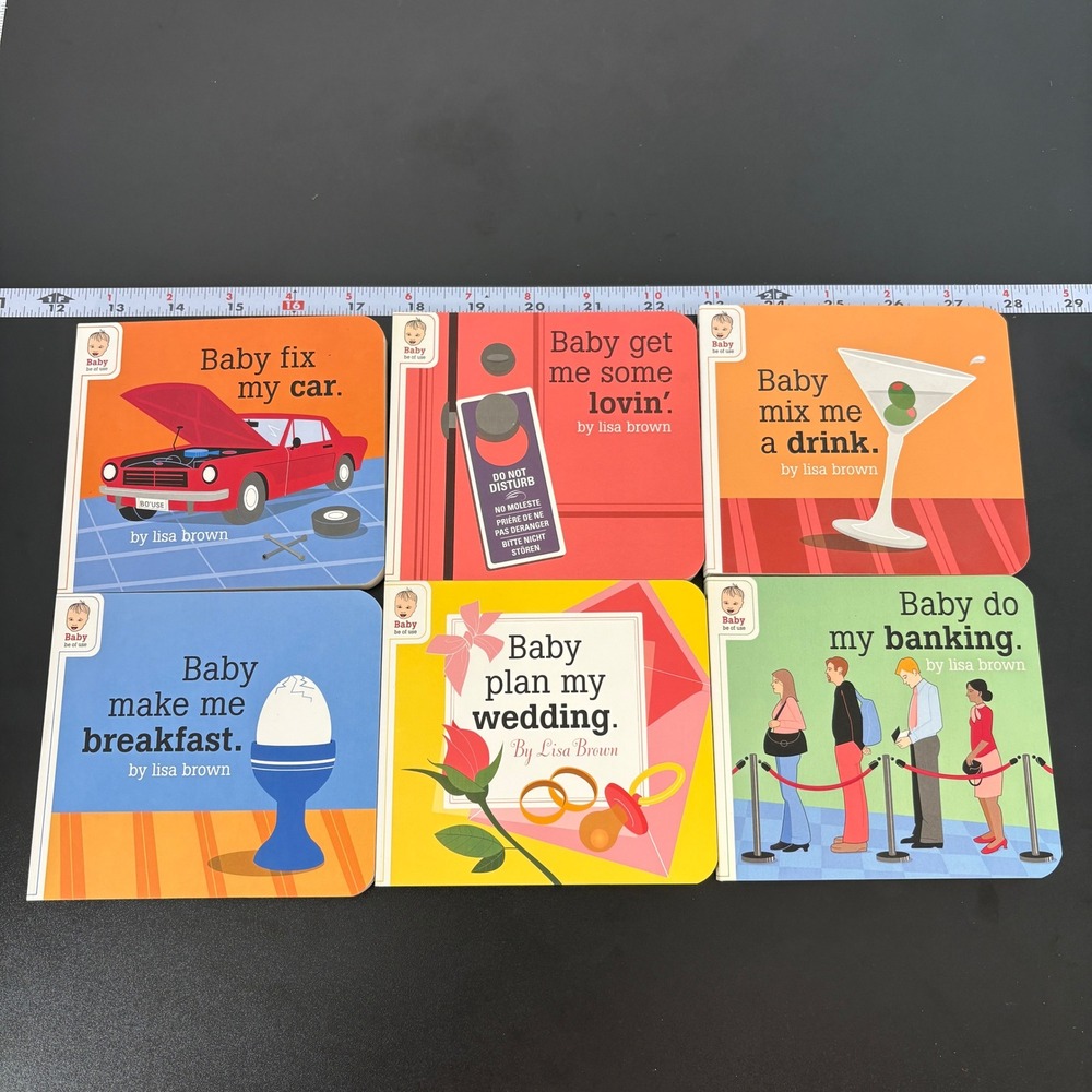 McSweeney's Baby Be of Use Board Book Set Lisa Brown 6 Books Multicolor Humor